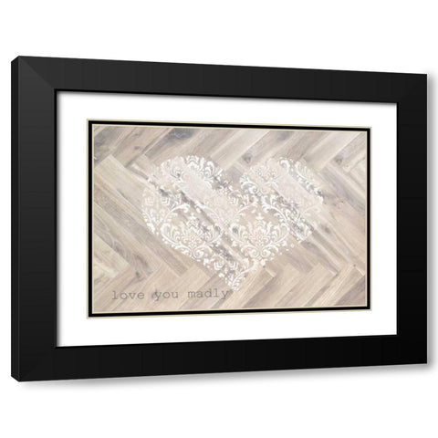 Love You Madly Rectangle Black Modern Wood Framed Art Print with Double Matting by Medley, Elizabeth