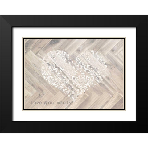 Love You Madly Rectangle Black Modern Wood Framed Art Print with Double Matting by Medley, Elizabeth