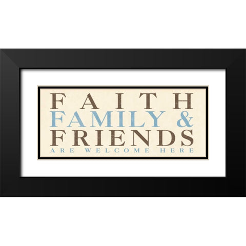 Family Phrase I Black Modern Wood Framed Art Print with Double Matting by SD Graphics Studio