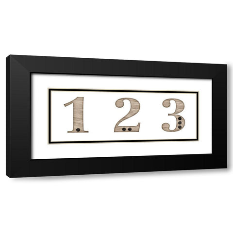 Elementary 123 Black Modern Wood Framed Art Print with Double Matting by SD Graphics Studio