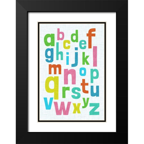 Alphabet of Colors I Black Modern Wood Framed Art Print with Double Matting by Studio, Sd Graphics