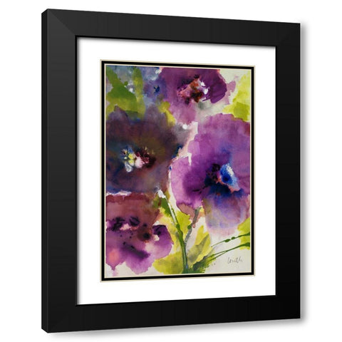 Violetti I Black Modern Wood Framed Art Print with Double Matting by Loreth, Lanie