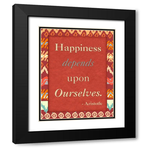 Happiness Ourselves Black Modern Wood Framed Art Print with Double Matting by Biscardi, Nicholas