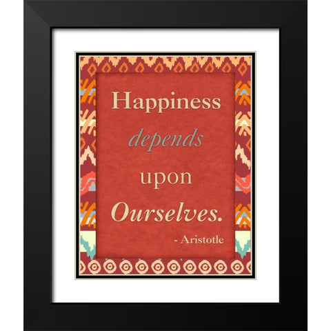 Happiness Ourselves Black Modern Wood Framed Art Print with Double Matting by Biscardi, Nicholas