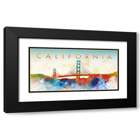 California Gate Black Modern Wood Framed Art Print with Double Matting by Meneely, Dan