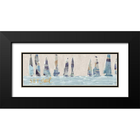 Sailing Inspiration I Black Modern Wood Framed Art Print with Double Matting by Meneely, Dan