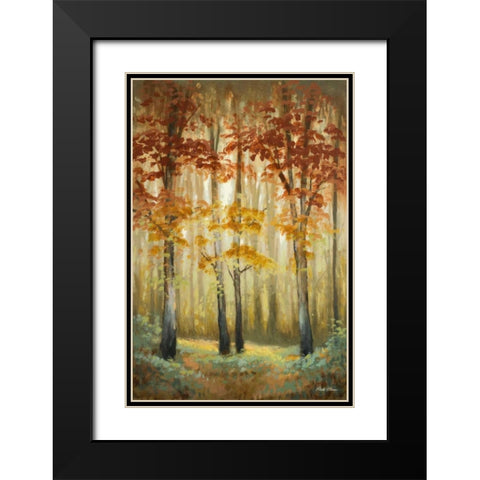 Woodland Glow I Black Modern Wood Framed Art Print with Double Matting by Marcon, Michael