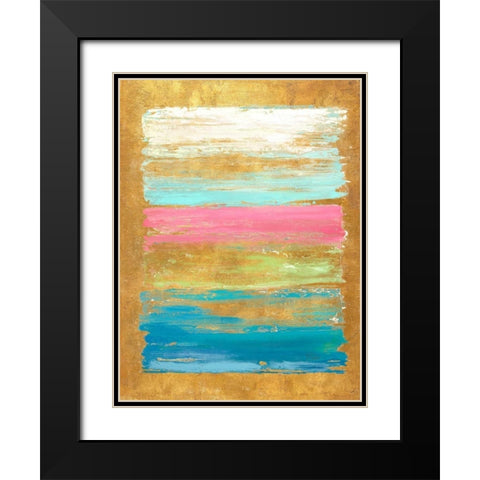 The Palette with Pink Black Modern Wood Framed Art Print with Double Matting by Pinto, Patricia