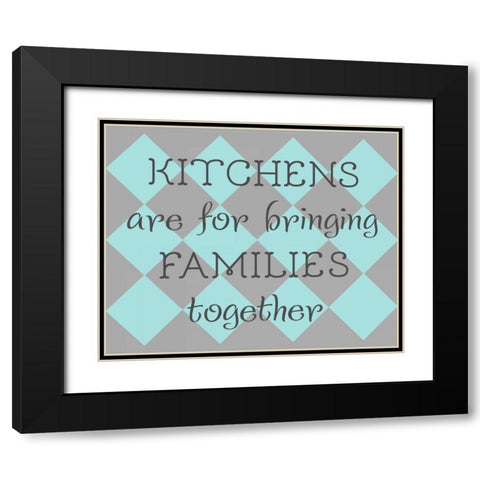 Family Kitchen Black Modern Wood Framed Art Print with Double Matting by Studio, Sd Graphics