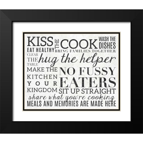 Kitchen Rules II Black Modern Wood Framed Art Print with Double Matting by Studio, Sd Graphics