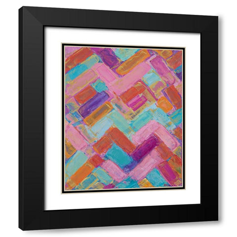 Golden Internodes I Black Modern Wood Framed Art Print with Double Matting by Coolick, Ann Marie