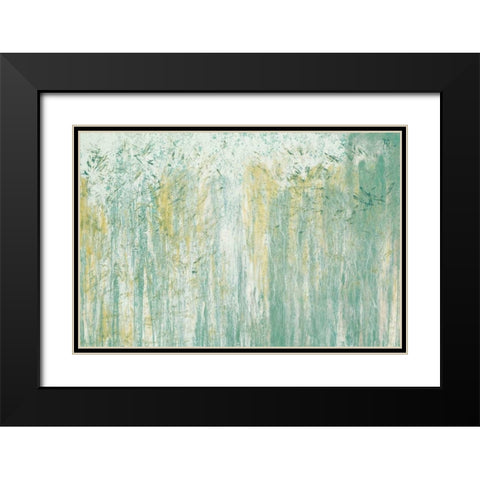 Teal Ambient Surround Black Modern Wood Framed Art Print with Double Matting by Mercado, M.