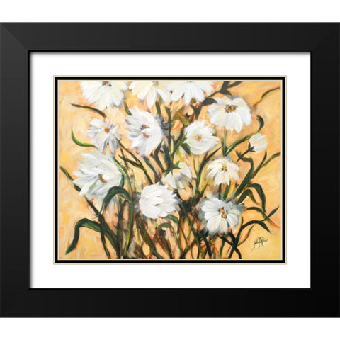 Wild Daisies Black Modern Wood Framed Art Print with Double Matting by DeRice, Julie