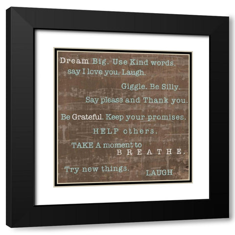 Encouraging Words Black Modern Wood Framed Art Print with Double Matting by Studio, Sd Graphics