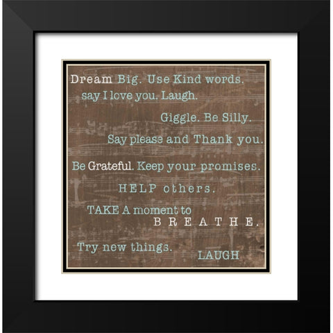 Encouraging Words Black Modern Wood Framed Art Print with Double Matting by Studio, Sd Graphics