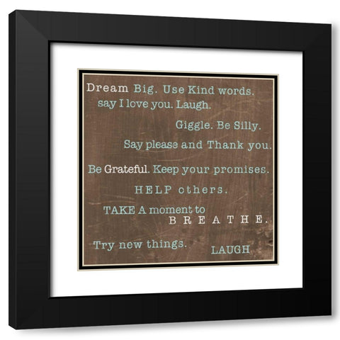 Encouraging Words Black Modern Wood Framed Art Print with Double Matting by Studio, Sd Graphics