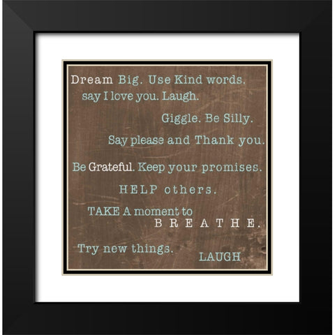 Encouraging Words Black Modern Wood Framed Art Print with Double Matting by Studio, Sd Graphics