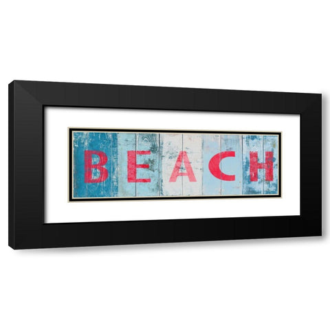 Beach and Sand I Black Modern Wood Framed Art Print with Double Matting by SD Graphics Studio