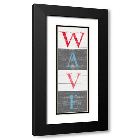 Sea and Wave II Black Modern Wood Framed Art Print with Double Matting by SD Graphics Studio