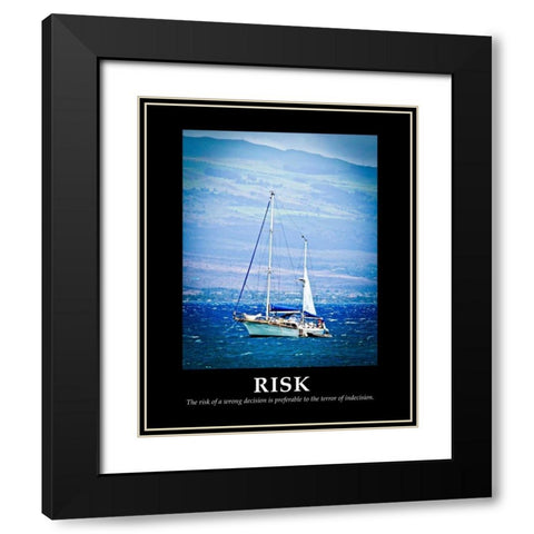 Risk Black Modern Wood Framed Art Print with Double Matting by Nawrocke, Bruce