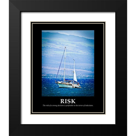 Risk Black Modern Wood Framed Art Print with Double Matting by Nawrocke, Bruce