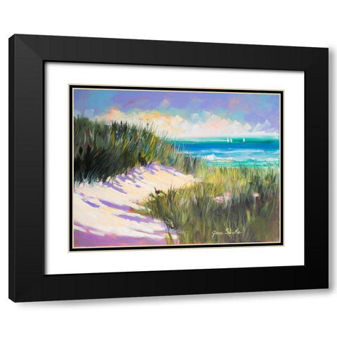Seagrass Shore Black Modern Wood Framed Art Print with Double Matting by Slivka, Jane