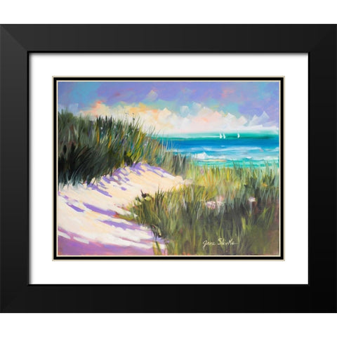 Seagrass Shore Black Modern Wood Framed Art Print with Double Matting by Slivka, Jane