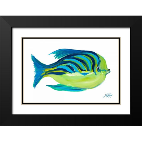 Fishy I Black Modern Wood Framed Art Print with Double Matting by DeRice, Julie