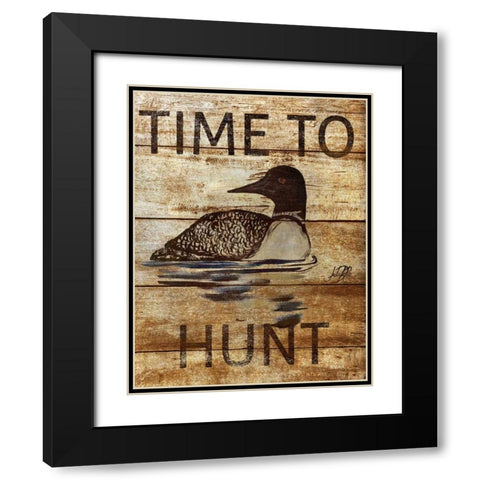 Time To Hunt  II Black Modern Wood Framed Art Print with Double Matting by DeRice, Julie