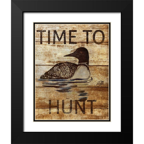 Time To Hunt  II Black Modern Wood Framed Art Print with Double Matting by DeRice, Julie