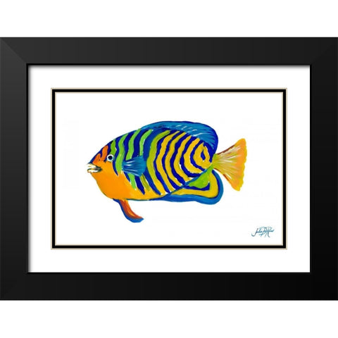 Fishy IV Black Modern Wood Framed Art Print with Double Matting by DeRice, Julie