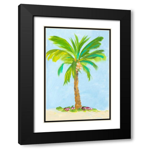 Palm Days II Black Modern Wood Framed Art Print with Double Matting by DeRice, Julie