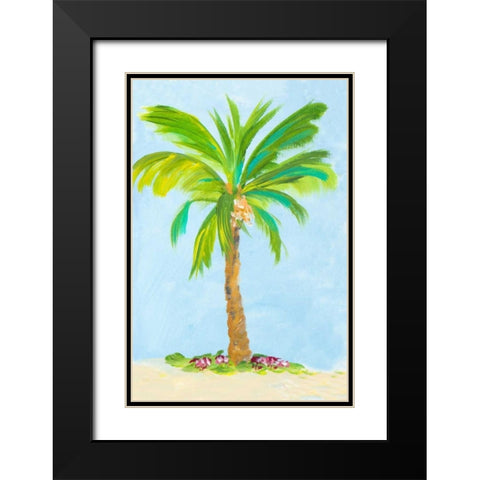 Palm Days II Black Modern Wood Framed Art Print with Double Matting by DeRice, Julie