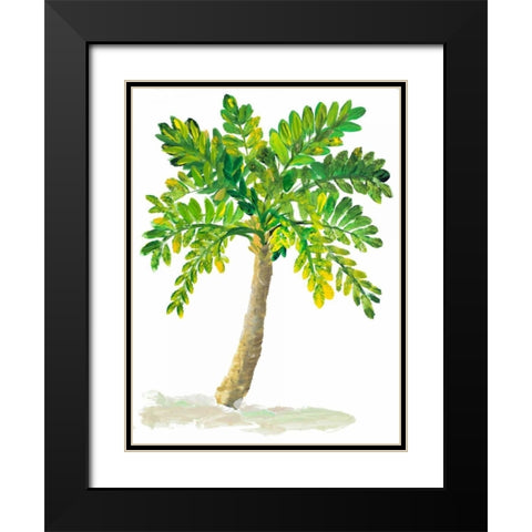 Palm Days IV Black Modern Wood Framed Art Print with Double Matting by DeRice, Julie