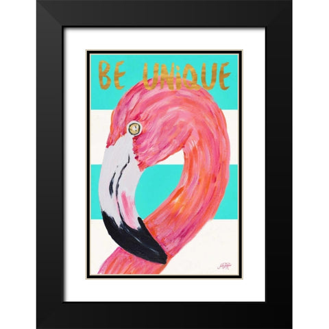 Be Unique Black Modern Wood Framed Art Print with Double Matting by DeRice, Julie