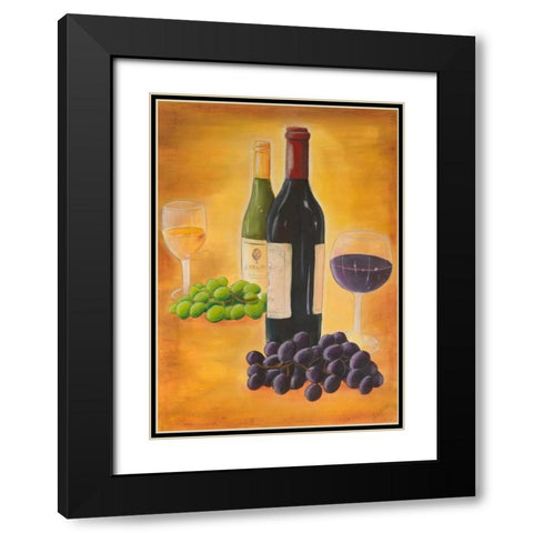 From the Vineyard I Black Modern Wood Framed Art Print with Double Matting by Josefina
