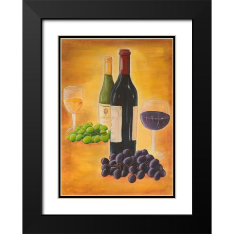 From the Vineyard I Black Modern Wood Framed Art Print with Double Matting by Josefina