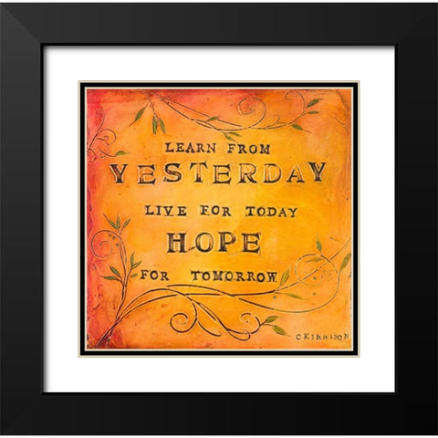 Learn Live Hope II Black Modern Wood Framed Art Print with Double Matting by Kinnison, Carolyn