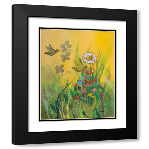 Waking Up with Sunshine Black Modern Wood Framed Art Print with Double Matting by Maria, Robin