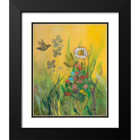 Waking Up with Sunshine Black Modern Wood Framed Art Print with Double Matting by Maria, Robin