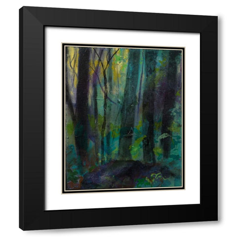 Weekend in the Woods Black Modern Wood Framed Art Print with Double Matting by Maria, Robin