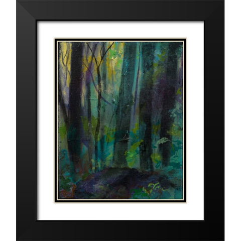 Weekend in the Woods Black Modern Wood Framed Art Print with Double Matting by Maria, Robin