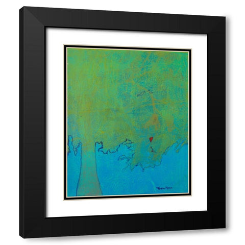 The Love Tree Black Modern Wood Framed Art Print with Double Matting by Maria, Robin