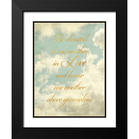 Be Devoted and Love One Another Black Modern Wood Framed Art Print with Double Matting by Gardner, Sarah