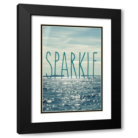Sparkle Black Modern Wood Framed Art Print with Double Matting by Gardner, Sarah