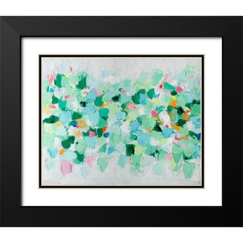 Pebbles Black Modern Wood Framed Art Print with Double Matting by Coolick, Ann Marie
