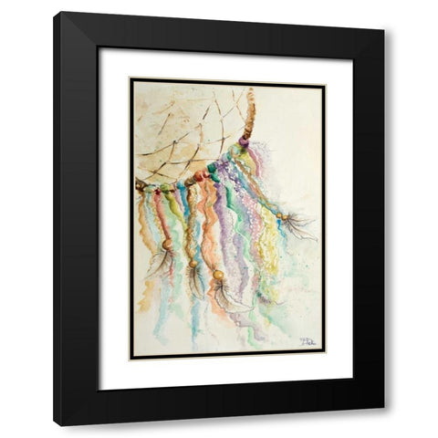 Dream Catcher I Black Modern Wood Framed Art Print with Double Matting by Pinto, Patricia