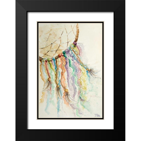 Dream Catcher I Black Modern Wood Framed Art Print with Double Matting by Pinto, Patricia