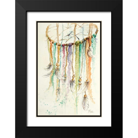 Dream Catcher II Black Modern Wood Framed Art Print with Double Matting by Pinto, Patricia