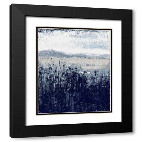 Indigo Contemporary I Black Modern Wood Framed Art Print with Double Matting by Pinto, Patricia